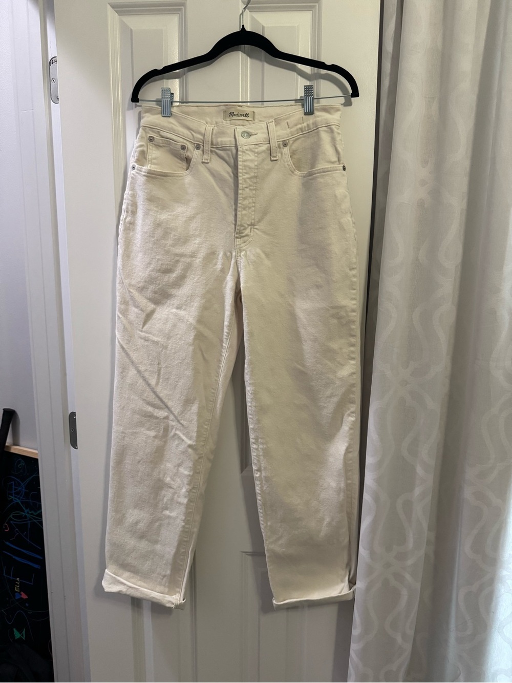 Madewell Off-White Straight Jeans